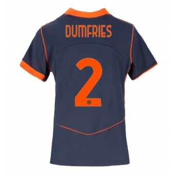 Billige Fotballdrakt Inter Milan Denzel Dumfries #2 Replika Tredjedrakt Dame 2025-26 Kortermet